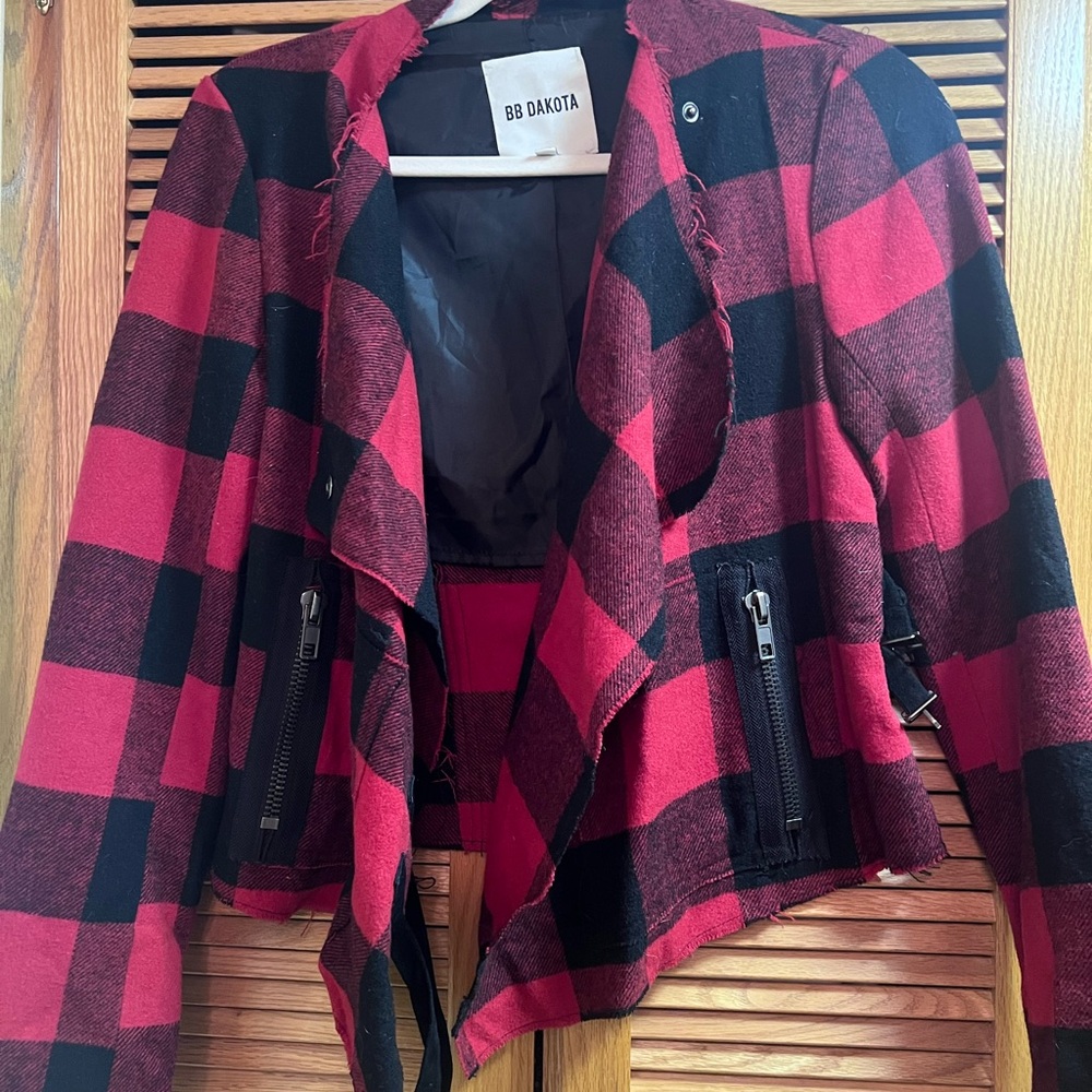 BB Dakota Rosanna Plaid Wool Blend Jacket - Picture 6 of 8
